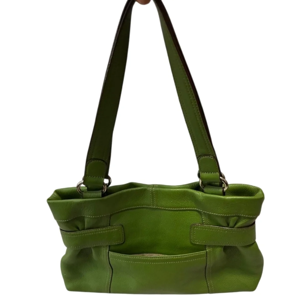 Tignanello Forest Green Leather Shoulder Bag - Picture 15 of 16